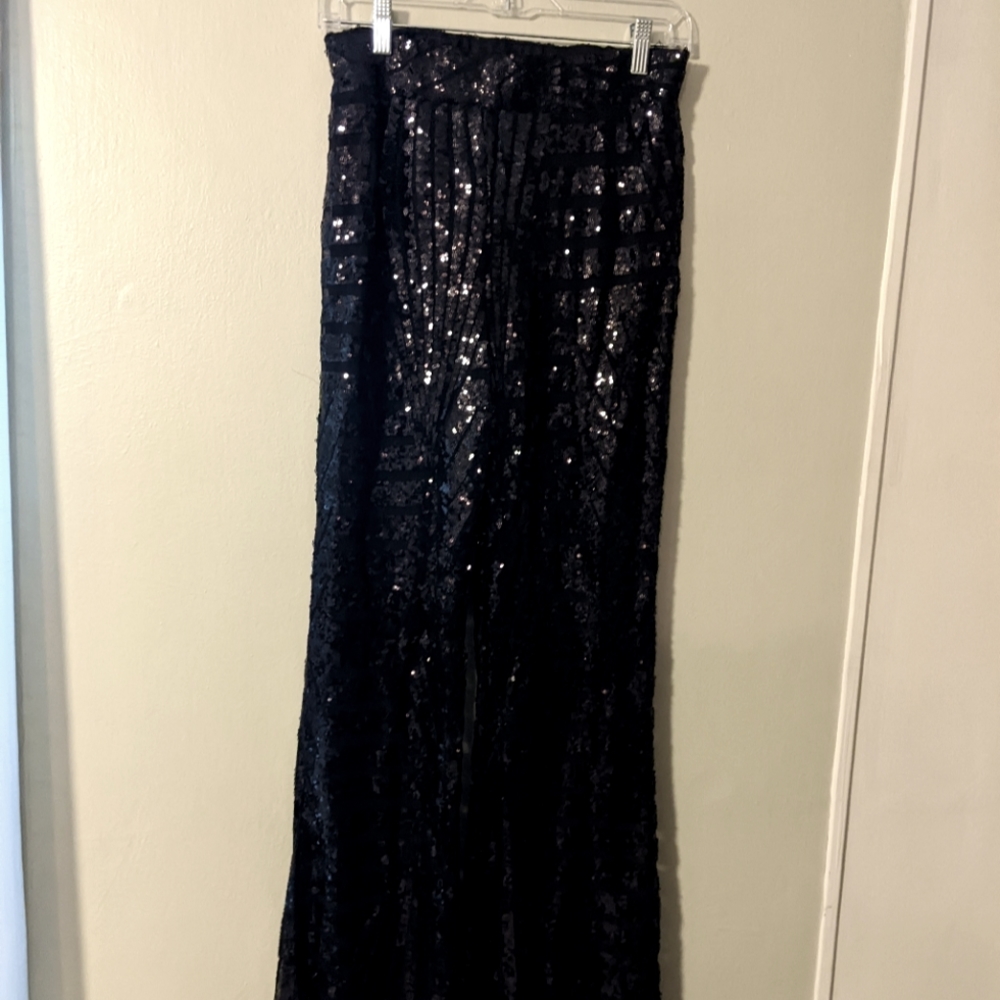 Sequin Sparkly Bell Bottom Pants